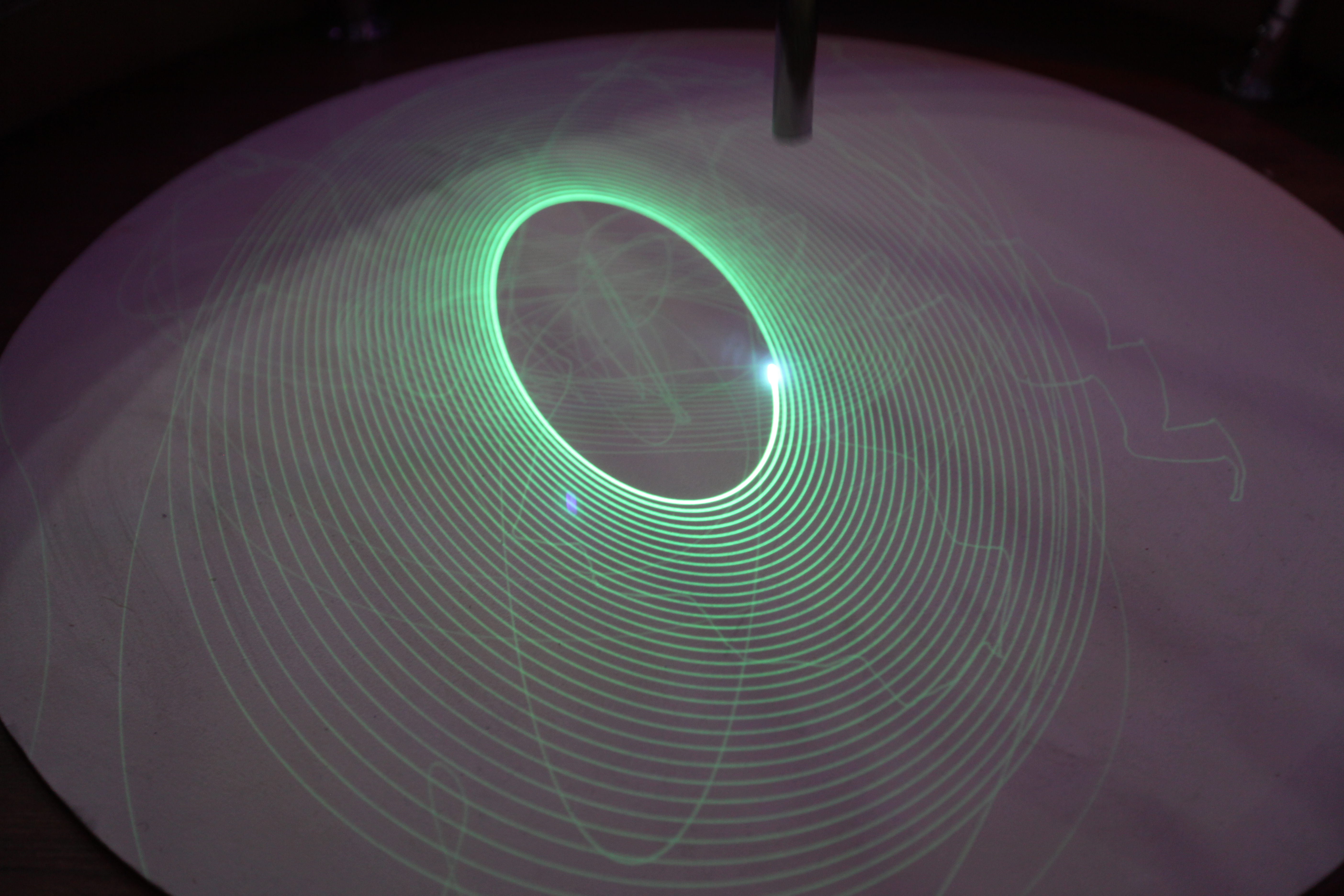 Маятник фуко c лазером